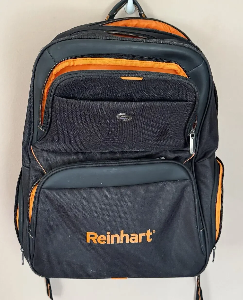 Reinhart Orange & Black Laptop Backpack 15” X 20”